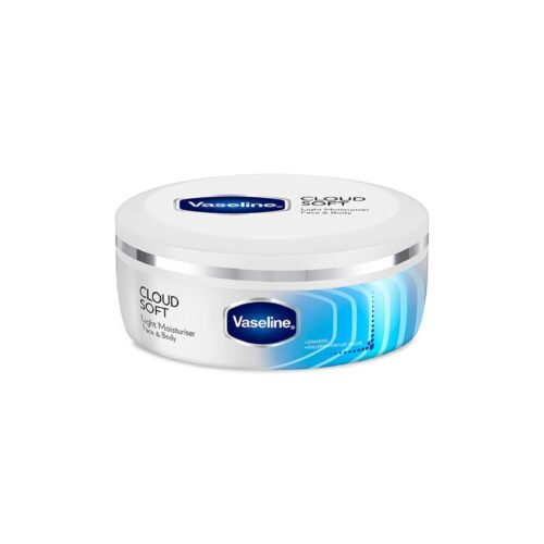 VASELINE Cloud Soft, Light Moisturiser, 100 ml, for Plump, Soft Skin, with Ceramides & Hyaluron Fillers, 10X Hydration Volume, Non-Sticky