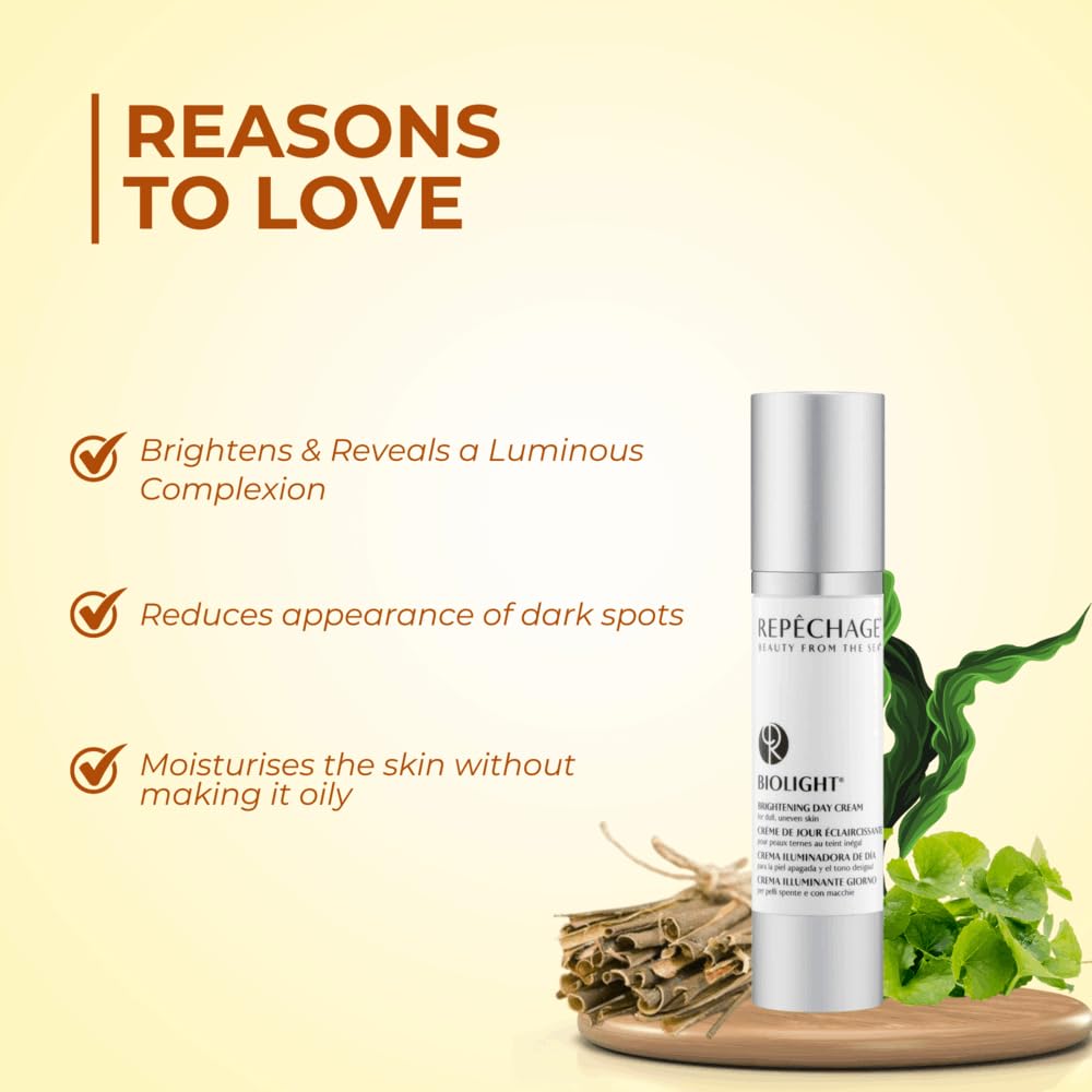 Repechage Biolight Brightening Moisturizer Cream for Dull, Uneven Skin | Daytime Protection Cream for Moisturizing, Brighter, Glow your Skin | Daycream Daily Use for Men & Women Moisturizer 50ml. - Image 3