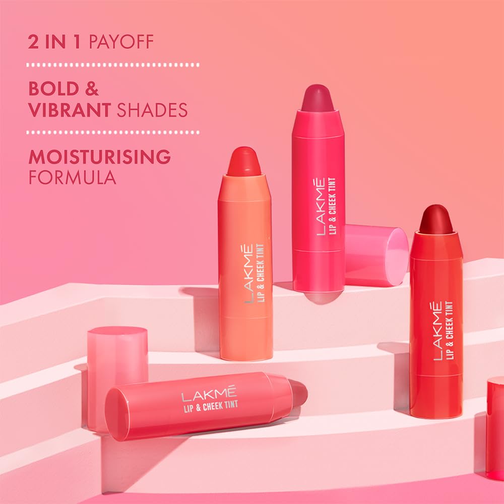 Lakme Lip Love Lip & Cheek Tint Pretty Pink. - Image 3