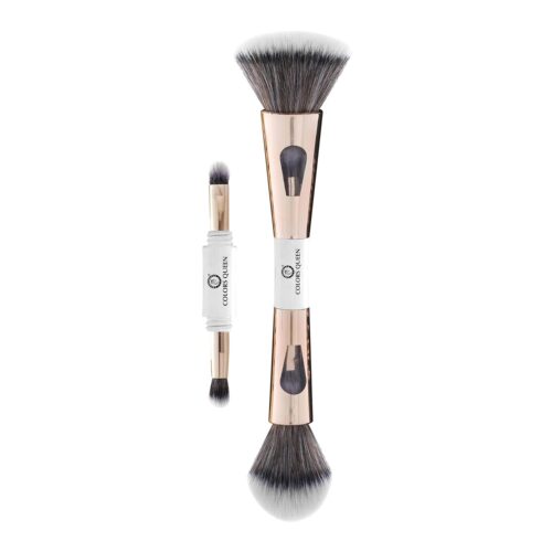 Colors Queen 4 in 1 Multifunctional Makeup Brush Set with Foundation Brush, Powder Brush, Eyeshadow Blending Brush & Flat Brush | Feathery Soft Bristles Makeup Brushes for Women