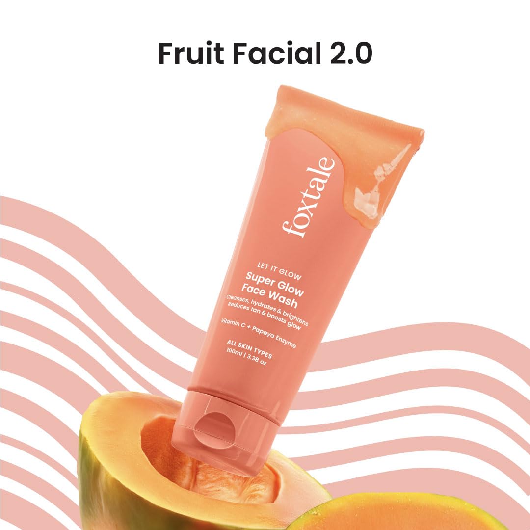 Foxtale Vitamin C Super Glow Face Wash with Papaya enzyme | Reduces Tan | Boosts Glow | Gently Exfoliates & Brightens Skin | Reduces Pigmentation | Face Wash for Men & Women- 100ml - Image 5