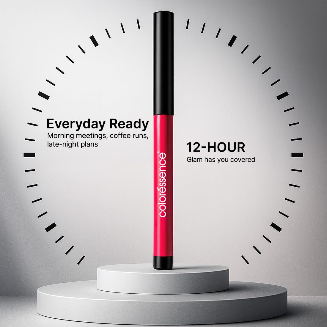 Coloressence Time to Prime Kajal Pencil| Intense Black Color| Matte Finish| Smudge-proof & Waterproof| Stays Upto 12 Hours| Infused with Almond Oil| Bold Black Rich Color Payoff| One Swipe Application - Image 4