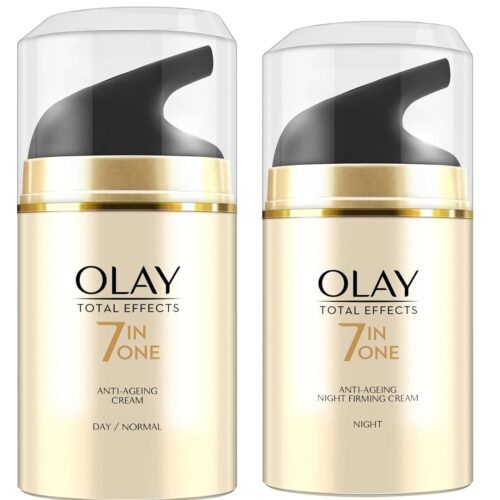 Olay Total Effects 7 in 1 Anti-Ageing Face Moisturizer for Women, Vitamin B3 & E, 50g | Hydrates, Evens Skin Tone & Reduces Fine Lines (50g, combo)