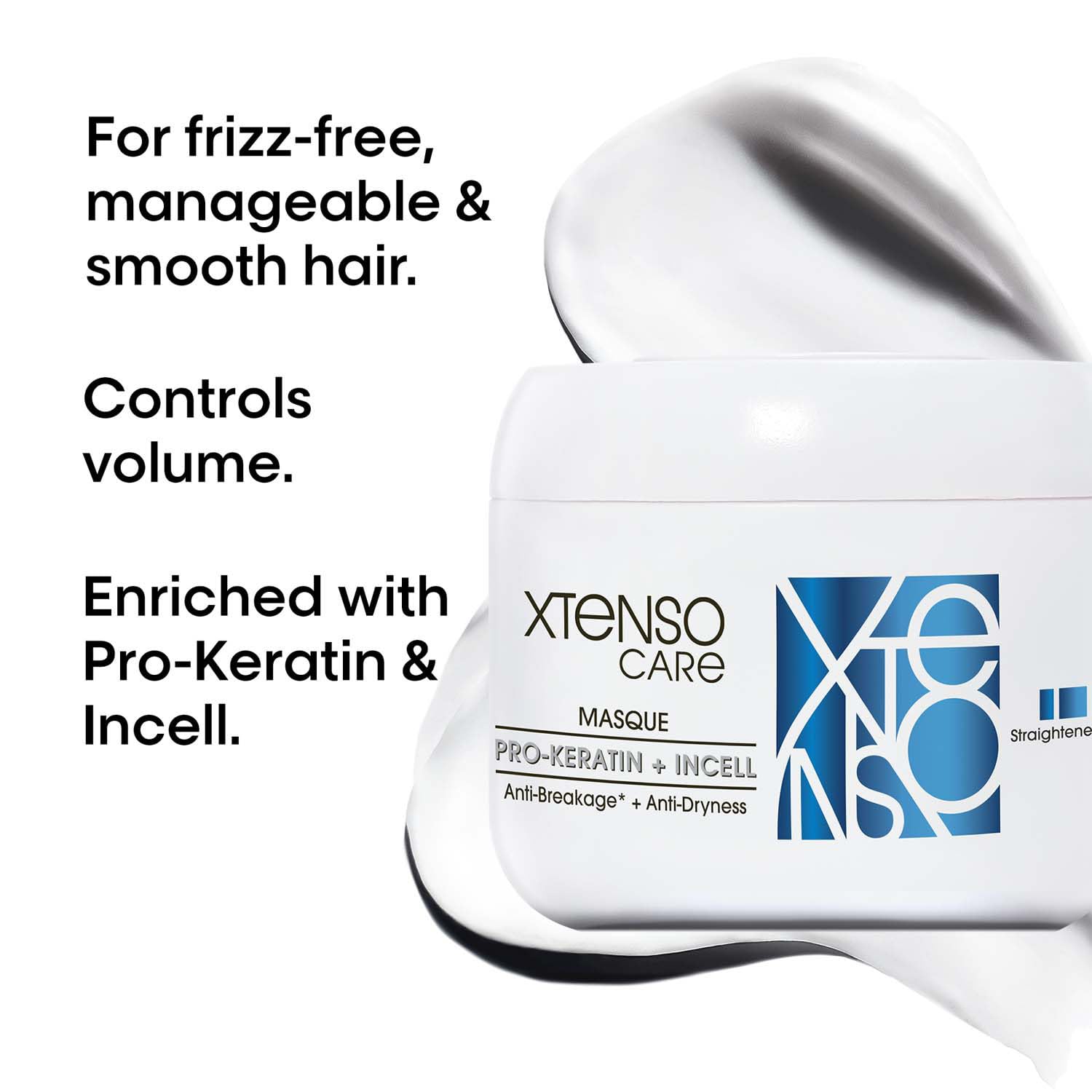 L'Or?al Professionnel Xtenso Care Masque for Frizz-Free, Smooth & Manageable Hair 196gms | Enriched with Pro Keratin & Incell | For Men & Women | Unruly, Unmanageable Hair - Image 2