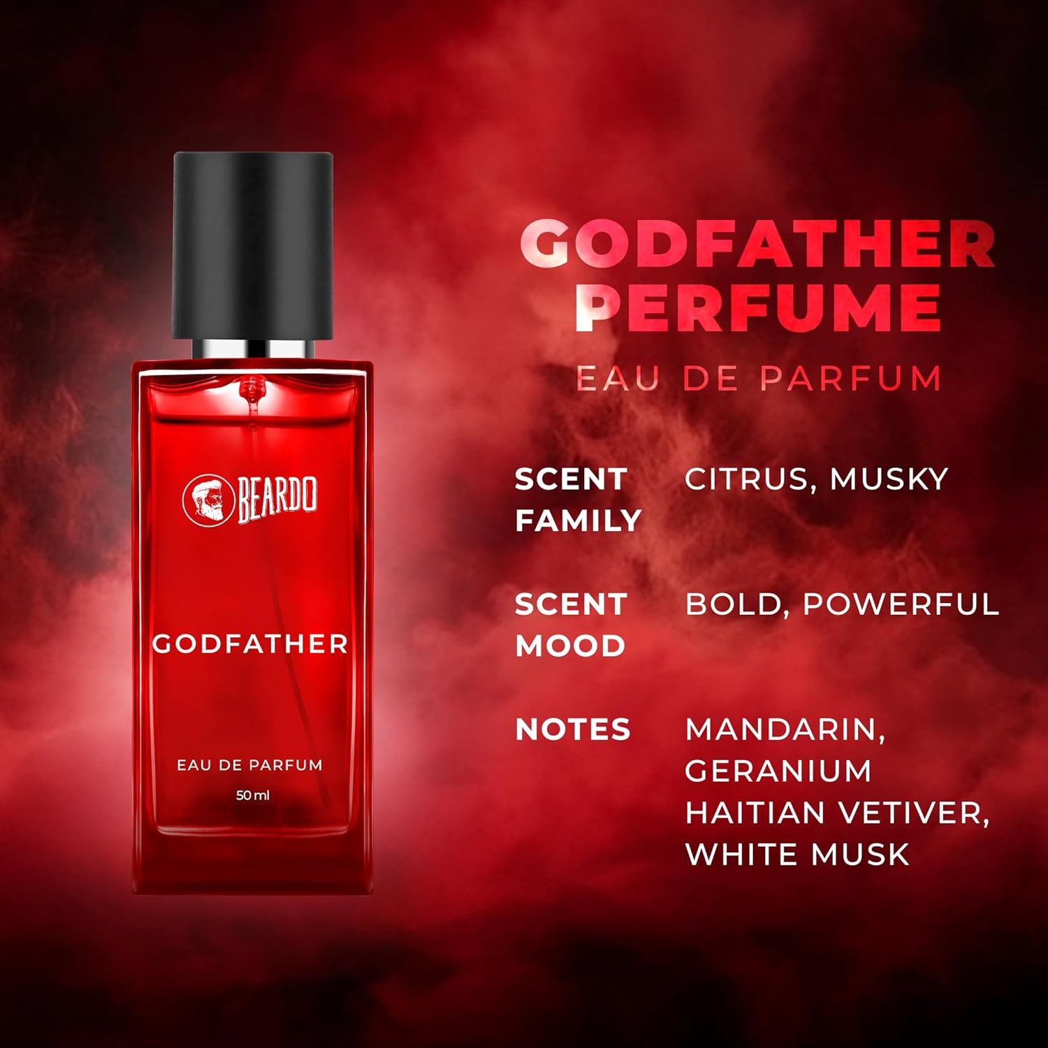 BEARDO Godfather Perfume For Men, 50Ml | Aromatic, Spicy Perfume For Men Long Lasting Perfume For Date Night Fragrance | Body Spray For Men | Gift For Husband | Gift For Boyfriend - Image 3