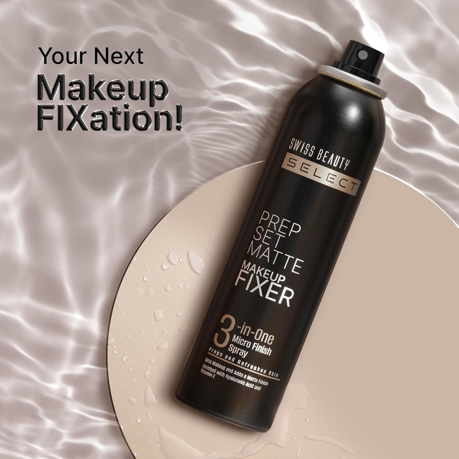 Swiss Beauty Prep Set Matte Makeup Fixer | Natural Matte Finish | With Vitamin E and Hyaluronic Acid | Long Lasting | 3-in-1 micro-fine spray | 120ml - Image 2