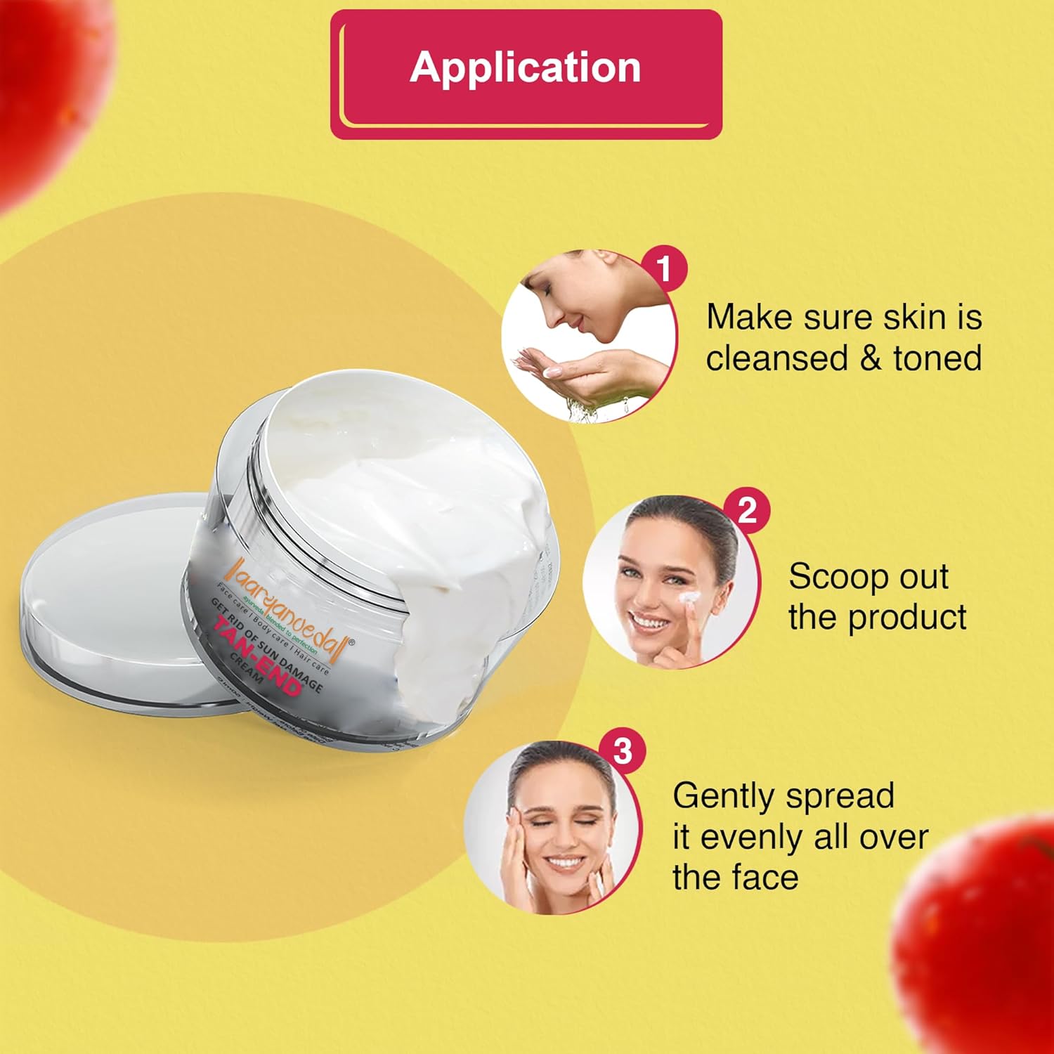 Aryanveda Tanend Face Cream For Fairness, Tan Removal & Anti Oxidant | Man & Women | 50 Gm (Pack Of 1) - Image 4