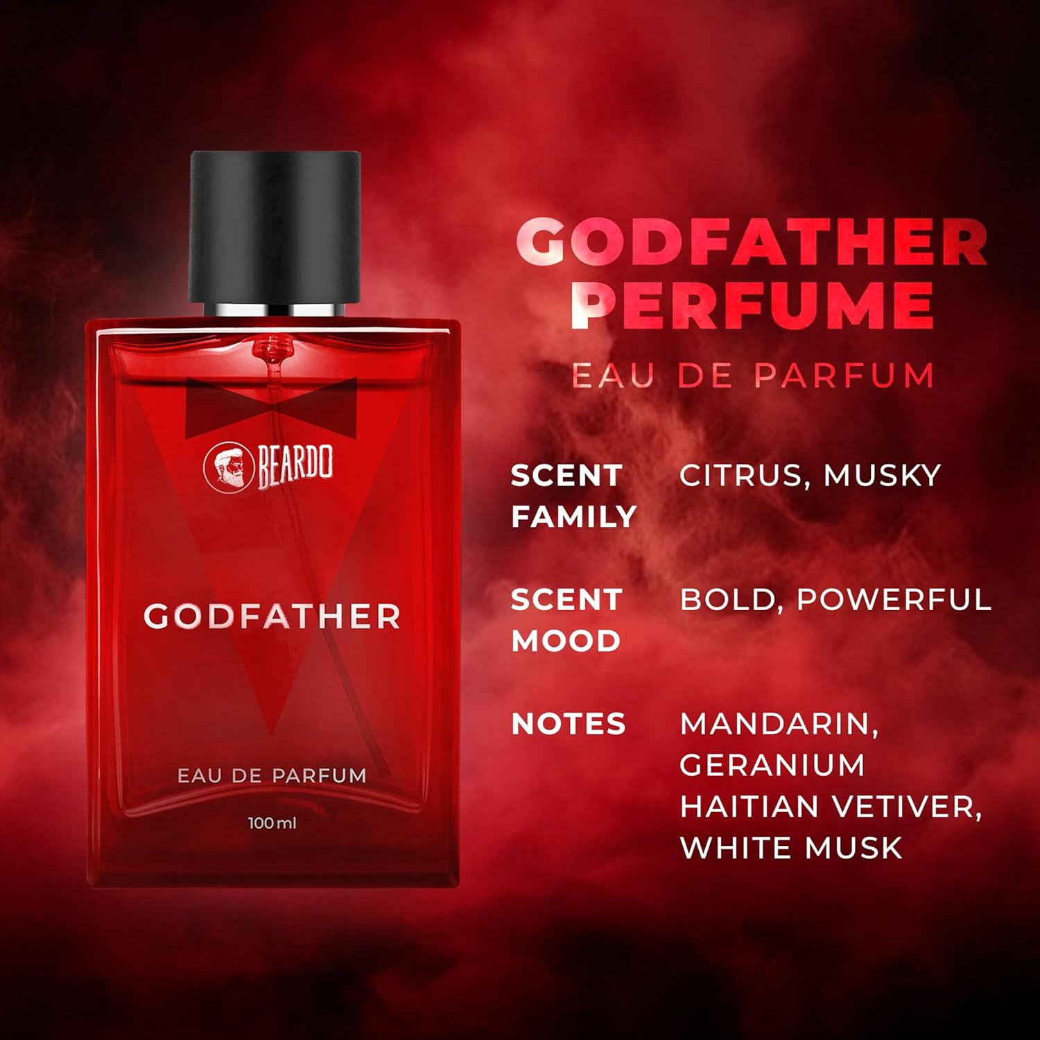 BEARDO Godfather Perfume For Men, 100Ml | Aromatic, Spicy Perfume For Men Long Lasting Perfume For Date Night Fragrance | Body Spray For Men | Valentines Day Gift For Husband | Boyfriend - Image 3